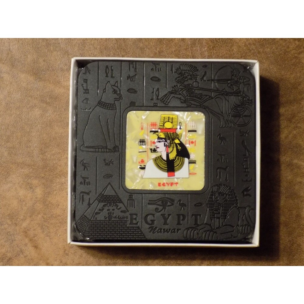 Egypt Nawar Egyptian Hieroglyphics Lot Of 5 Drink Coasters - Picture 3 of 14